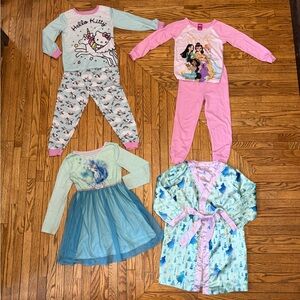 Girls size 5 Character Pajama Bundle